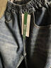 左西男童牛仔褲兒童褲子春秋款2025新款男孩洋氣復古長(cháng)褲 深牛仔色150 曬單實(shí)拍圖