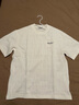 太平鳥(niǎo)男裝重磅提花短袖T恤夏新刺繡圓領(lǐng)白t寬松體恤 米色 第一批 M 曬單實(shí)拍圖