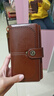 viney牛皮錢(qián)包女大容量長(cháng)款多功能多卡位手拿包輕奢簡(jiǎn)約學(xué)生零錢(qián)包百搭 【復古棕】高檔 高顏值時(shí)尚品牌復古女式錢(qián)夾皮夾 曬單實(shí)拍圖