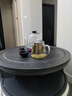 古宜（Guyi） 火燒石功夫茶幾茶桌小戶型多功能陽臺茶車家用茶水柜智能茶臺 移動茶臺+2凳 曬單實(shí)拍圖