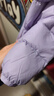 安奈兒（Annil）童裝男童女童輕薄羽絨服冬三防外套保暖防風(fēng)時(shí)尚 石楠紫 160 cm 曬單實(shí)拍圖