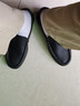 紅蜻蜓男鞋新款時(shí)尚一腳蹬休閑皮鞋男士豆豆鞋低幫通勤皮鞋WTA24051 黑色 38 曬單實(shí)拍圖