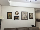 良木法式中古風(fēng)掛畫(huà)客廳裝飾畫(huà)美式沙發(fā)背景墻小眾藝術(shù)組合畫(huà)復古油畫(huà) A-復古組合畫(huà) 40*60+60*80+橢圓約33*37+45*35+40*60 復古棕+圣約翰黑+橢圓-肌理畫(huà) 曬單實(shí)拍圖