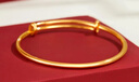 金至尊（3DG Jewellery）黃金手鐲光面推拉式999足金鐲子寶寶兒童周歲滿(mǎn)月新年禮物計價(jià) 金重5.57克（配珠寶禮盒） 曬單實(shí)拍圖