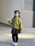 艾卡諾 I.KARNOW女童秋冬毛衣套裝2025新款兒童冬裝連衣裙加厚女大童裙子森系穿搭 6182咖色+19766綠色 120 曬單實(shí)拍圖