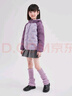 笛莎（DEESHA）童裝女童輕薄羽絨服2025冬季新款女寶寶撞色羽絨外套兒童羽絨服 紫色 165 【充絨量：79.7g】 曬單實(shí)拍圖