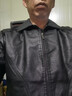 羅鳴老人【輕奢正品】男士春秋季機車(chē)皮夾克時(shí)尚潮流痞帥外套潮牌上衣男 黑色 【加絨】 2XL （建議140-155斤） 曬單實(shí)拍圖