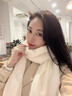 100%羊毛圍巾女秋冬季2025新款保暖圍脖新年生日禮物送老婆女生 【奶白色】高檔禮盒裝 曬單實(shí)拍圖
