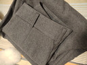 尚都比拉高腰顯瘦休閑褲女春秋氣質(zhì)高級感長(cháng)褲子寬松闊腿褲 花紗灰 L  曬單實(shí)拍圖