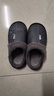 老人棉拖鞋男士冬季PU防水居家用室內防滑保暖老年人大碼拖鞋女 灰色 44-45 曬單實(shí)拍圖