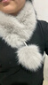 秋冬保暖加厚女士羊絨圍巾圍脖狐貍獺兔毛絨皮草圍巾潮女士披肩 白色 曬單實(shí)拍圖