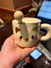 美克杰可愛(ài)奶fufu小貓馬克杯帶蓋陶瓷水杯送女生日禮物高顏值有意義禮品 貓咖-黃粉 杯+蓋勺【精美手提盒】 曬單實(shí)拍圖