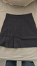 Olrain歐芮兒法式深灰色半身裙女春裝新款高腰壓褶A字短裙女裙 深灰色 M 曬單實(shí)拍圖
