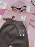 舒貝怡兒童外套男女童嬰兒衣服春秋款寶寶童裝保暖開(kāi)衫帶帽上衣粉色90CM 曬單實(shí)拍圖