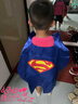 兒童英雄聯(lián)盟面具男生萬(wàn)圣節cos蜘蛛俠鋼鐵俠蝙蝠俠美國隊長(cháng)披風(fēng) 藍色超人披風(fēng)（70*70CM）+眼罩 曬單實(shí)拍圖