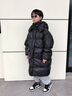 G.duck小黃鴨男童羽絨服長(cháng)款韓版冬款2025新款兒童冬季中大童男孩冬 黑色 (高質(zhì)量羽絨服) 120 衣服偏大 曬單實(shí)拍圖