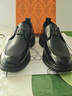 SANTOMI英倫風(fēng)男鞋增高百搭超纖休閑鞋男圓頭商務(wù)正裝運動(dòng)皮鞋男 黑色 單層 41 (255mm) 曬單實(shí)拍圖