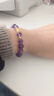 石玥珠寶精品7-8mm天然紫水晶手鏈黃金貔貅轉運珠九紫離火手串男女士款 曬單實(shí)拍圖