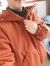 鴨鴨（YAYA）【王一博同款】羽絨服女2025新款冬季短款男女同款加厚保暖外套YX 橘色 【-10°抗寒/男女同款】 M 110-130斤 曬單實(shí)拍圖