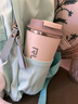 路飲者RUNSIER新款保溫杯男士隨行不銹鋼水杯女士雙飲隨行咖啡自帶杯保冷吸管杯 C9S-奶茶色 650ml 曬單實(shí)拍圖