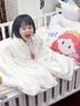 MOEDOOBIE暖糯兒童被套牛奶絨加絨加厚保暖秋冬寶寶幼兒入園被罩三件套 皇冠美人魚(yú)【加厚牛奶絨】 幼兒園床：120×150被套+60×135墊子套+30×50枕套 曬單實(shí)拍圖