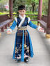 眺德高男童漢服飛魚(yú)服2026新款兒童古裝唐裝加厚拜年服小男孩冬季中國風(fēng) 男童唐裝漢服【藍色加絨（飛龍在天）】 140 曬單實(shí)拍圖