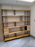溥畔現代實(shí)木書(shū)架置物展示架辦公室靠墻收納客廳鐵藝簡(jiǎn)約背景落地書(shū)柜 120*35*200 板厚3cm (帶4個(gè)抽 曬單實(shí)拍圖