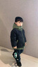 G.duck小黃鴨童裝男童羽絨棉服冬季兒童外套冬裝加厚假兩件棉衣男孩棉襖 黑色【假兩件】 高品質(zhì)羽絨棉 140 建議130-140cm9-10歲cm 曬單實(shí)拍圖