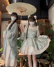 唐努烏【竹杳】新中式旗袍可拆袖lolita少女漢服OP連衣裙中華風(fēng)洛麗塔 全套【可拆袖】 M 曬單實(shí)拍圖