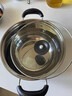 304加厚不銹鋼蒸鍋家用煮粥鍋煲湯鍋奶鍋火鍋煤氣電磁爐通用鍋具 【304】 18cm 曬單實(shí)拍圖
