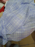 皮爾卡丹防曬襯衫薄款七分袖夏季新款韓版寬松氣質(zhì)格子洋氣襯衣雪紡外套女 淺紫色 L 曬單實(shí)拍圖