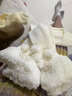 LZJV毛絨針織襪套秋冬lolita可愛(ài)毛絨腿套日系jk花邊中筒踩腳堆堆襪 白色踩腳襪套 曬單實(shí)拍圖