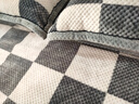 JCZS德國品牌被子冬季棉被加厚保暖春秋被空調被褥被套被芯全套一整套 豆豆絨-大方格灰【A面豆豆絨 B面牛奶絨】 200×230cm 重約8斤 曬單實(shí)拍圖
