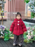 班喜迪女童棉服冬裝2025辛苦女寶寶新年衣服兒童冬季外套加厚保暖拜年服 紅色 100 曬單實(shí)拍圖
