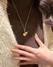 老鳳祥黃金葫蘆吊墜女款項鏈足金手工編織掛墜新年節生日禮物送女友愛(ài)人 葫蘆項鏈【棕繩】約1.1g 曬單實(shí)拍圖
