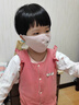 斐月伽兒童口罩秋冬季嬰幼兒保暖卡通寶寶布口罩純棉紗布可洗男童女童 粉色小熊 S（0-3歲） 曬單實(shí)拍圖