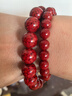 正品原礦晶體朱砂手串湘西特級原石辰砂男女款本命年手鏈高檔飾品 珠徑8mm（高端晶體朱砂） 曬單實(shí)拍圖