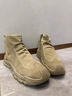 雙星旗艦店工裝男鞋2025新款冬季高幫加絨棉鞋勞保工作戶(hù)外登山馬丁靴 卡其（單鞋） 42 曬單實(shí)拍圖