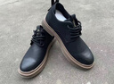 IYUZ品牌輕奢男鞋英倫風(fēng)復古短靴百搭低幫工裝鞋高端真皮加絨馬丁靴男 黑色-高端男鞋 42 曬單實(shí)拍圖