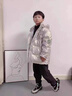 G.duck小黃鴨童裝男童羽絨服中長(cháng)款加厚兒童外套亮面免洗大童冬裝面包服 亮面款銀色 130 建議120-130cm7-8歲 曬單實(shí)拍圖