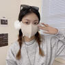 保羅領(lǐng)袖（PAUL LEADER）保暖口罩2025新款女冬季騎行防風(fēng)耳罩加絨防寒護耳二合一面罩耳套 米色 曬單實(shí)拍圖