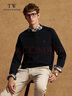 Teenie Weenie小熊男裝時(shí)尚舒適簡(jiǎn)約風(fēng)休閑學(xué)院毛衣男款冬季針織衫上衣 黑色 L 175 曬單實(shí)拍圖
