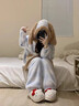 TPNY少女感毛茸茸可愛(ài)連帽珊瑚絨睡衣秋冬女新款軟萌寬松加絨保暖套裝 小狗套裝 S 建議【80-95斤】 曬單實(shí)拍圖