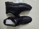 紅蜻蜓皮鞋男冬季加絨保暖牛皮正裝鞋軟面耐磨輕便棉鞋WTD450201黑色40 曬單實(shí)拍圖