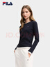 FILA 斐樂(lè )官方女子針織長(cháng)袖衫2025冬新款時(shí)尚經(jīng)典休閑修身亨利衫 傳奇藍-NV 2XL 180/96A/XXL 曬單實(shí)拍圖