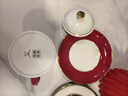 永豐源（auratic）國瓷永豐源馬到成功陶瓷蓋杯 喬遷禮贈貴人禮物 2026年馬年新年禮 馬到成功三件套蓋杯（370ml-國紅） 曬單實(shí)拍圖