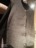 溫柔系單排扣小金扣子氣質(zhì)百搭針織馬甲背心女疊穿內搭坎肩上衣女 灰色 XL 【建議115-130斤】 曬單實(shí)拍圖