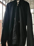 塵行者夾克男外套男春秋季開(kāi)衫連帽寬松大碼冬季加絨加厚衛青年純色上衣 黑色 2XL 曬單實(shí)拍圖