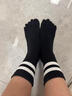 帛芮五指瑜伽襪普拉提襪子中長(cháng)筒防滑專(zhuān)業(yè)女室內運動(dòng)指壓板專(zhuān)用訓練襪 曬單實(shí)拍圖