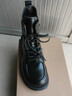 啄木鳥(niǎo)2026新款真皮馬丁靴女秋冬英倫風(fēng)厚底加絨黑色短靴百搭單靴子 黑色單里 37 曬單實(shí)拍圖